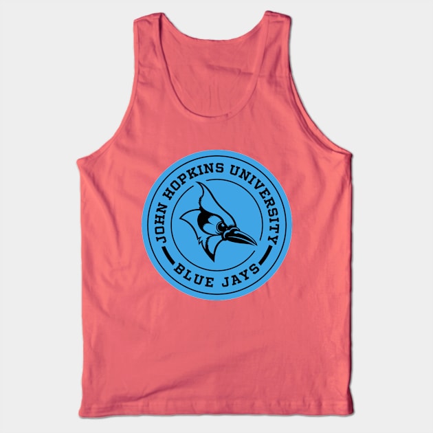 John Hopkins University Blue Jays Circle Tank Top by Josh Wuflestad